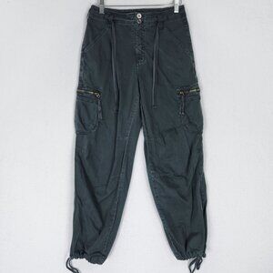 Pilcro Pants Womens 25 Gray High Rise Wide Leg Baggy Cargo Jogger Anthropologie